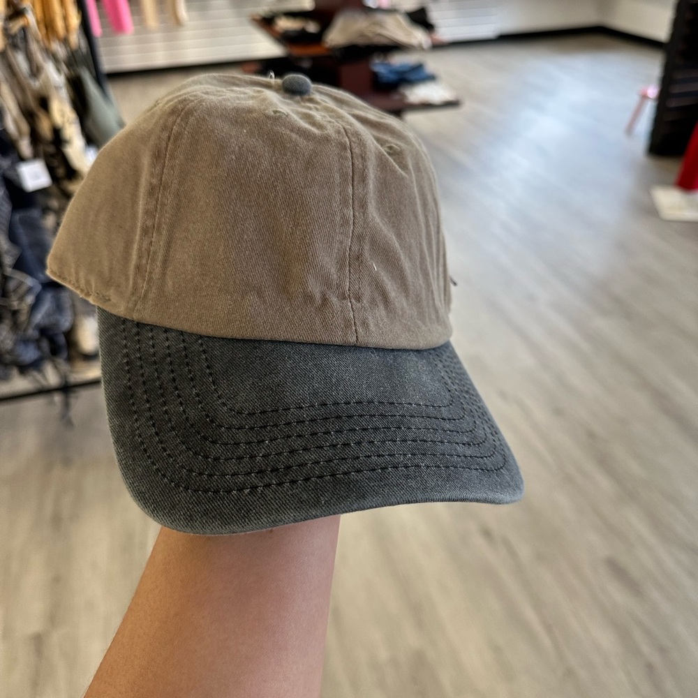 Two-ToneOlive Green Gray Baseball Casual Women’s Cap Hat